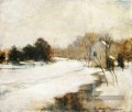 neige à Cincinnati Impressionniste paysage John Henry Twachtman
